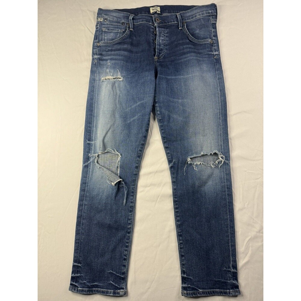 Citizens of Humanity Womens Premium Vintage Button Fly Size 28 Ripped Distressed